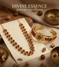 Divine Rudraksha & Sun Om Jewelry Set (Gold Plated)