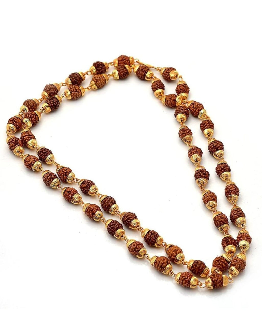 Divine Rudraksha & Sun Om Jewelry Set (Gold Plated)